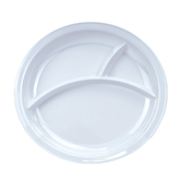 Olmecs Melamine Kids Plate Round 3 Section with Partition 10 Inches (12 Pcs Pack)