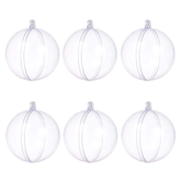6 Pack of Transparent Fillable Decoration Balls, for party decoration (size 8 CM) Willow