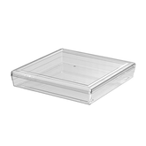 Willow Crystal Square Box For Cookies or Sweets with Lid 170Pc/ CTN (1/2Kg) 24x20x5 Cms