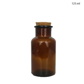Willow 125ml Amber Glass Apothecary Bottles and Jars with Cork (120 Pcs Pack)