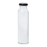 Willow 250 ml Empty Glass Pressed Juice Bottle with Screw Cap for Freshly Squeezed Juices (48Pc Pack)