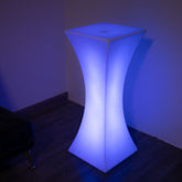 Rechargeable LED Cocktail Table With Remote Control, 43 x 43 x 110 cm