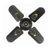 WINTEX Ceiling Fan 24-Inch – 4 Blades – Black with Gold Design – 220V