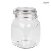 Willow Clip Top Glass Jars Perfect for Dry Food, Coffee Beans & Tea Bags 2000ML (12Pc/Ctn)
