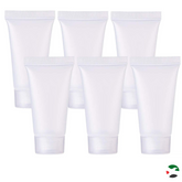 Willow 12Pcs 50g/50ml Empty Squeezable Soft Plastic Tubes Refillable Cosmetic Sample Vial Container with Flip Caps for Cream Shampoo Cleanser Shower Gel Lotion