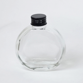 Willow Glass Juice Round Bottle: 150ml, Leak-Proof Lid Black, (80Pc Carton)