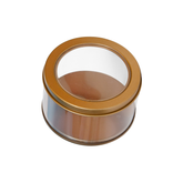 Willow Small Round (6.5x4cm) Diameter Transparent PVC Tinplate Lid Gift Transparent Packaging (12Pc Pack) 100ml