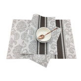 Kitchen Dinning Mats Set PVC Placemats Non-slip Table Mats Retro Luxury Court Style Heat-resistant (10Pc Set)