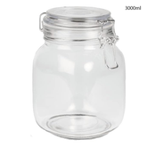 Willow Clip Top Glass Jars Perfect for Dry Food, Coffee Beans & Tea Bags 3000ML (12Pc/Ctn)