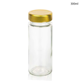 Glass Jar for Kitchen Storage with Air Tight Gold Cap 300ml (72Pcs/Ctn)