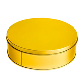 12Pc-Pack Empty Round Metal Tins (13x5 Cms) - Willow