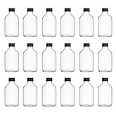100ml Glass Flask Bottles with Black Tamper Evident Metal Caps 120 Pc Carton - Willow