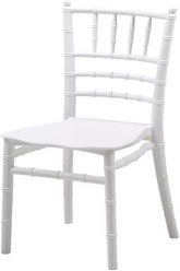 Olmecs Baby Chair Kids Plastic School Study Chair Chivari Party Chair White Bamboo Design