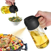 16oz Olive Oil Dispenser Bottle for Kitchen 2 in 1 Oil Dispenser and Oil Sprayer for Cooking