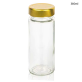 Glass Jar for Kitchen Storage with Air Tight Gold Cap 380ml (80Pcs/Ctn)