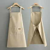 1PC - Adjustable Strap Unisex Apron with 2 Pockets, Stain-Resistant Polyester Knit Fabric,