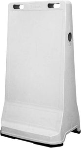 Olmecs Blank Road Barrier | Portable Barrier with Advertising Barges | Pavement Sign Barrier with Threaded Socket and Chain Attaching Hole