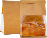 Willow Heavy-Duty Large Kraft Paper Bread Bag with Tin Tie Lock Clear Front Window, Size : 16x26x13 Cms - 50Pcs / Pack (Copy)