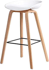 Olmecs Plastic Counter High Chair Modern Barstool for Bar Table Wooden (white, black)