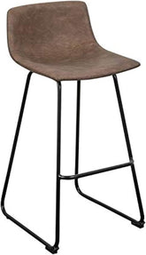 Olmecs Leather Bar Stools Brown Office Cocktail High Chair