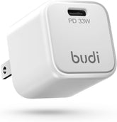 BUDI 33W Mini GaN Wall Charger, PD 3.0 Adapter