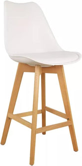 Olmecs Bar Stools Set of 2 White Office Cocktail High Chair