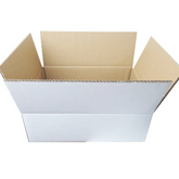 5 Ply Plain Strong White Corrugated/Carton/Packaging/Shipping Box (37x27x13 Cms) Corrugated Box (10Pc Pack) - Willow