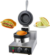 Olmecs Stainless Steel Round Pancake Making Machine with Temperature Time Control for Quick Meals,Burgers, Sandwich