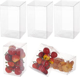 Willow 30PCS 2.3x2.3x4“ Film Covered Clear Plastic Party Favor Box for Valentine's Day Choclates and Wedding Party Candy Cookies Favors