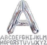Willow 40 Inch Large Helium Silver Letter for Birthday Party Anniversary Valentine's Day Supplies