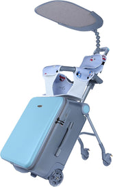 Ride On Carry On Luggage With Seat for Kids - Detachable Trolley With Brake