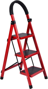 3 Step Ladder Folding Step Stool with Hand Grip Anti-Slip