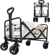 Olmecs 100KG Garden Trolley - Utility Transport Cart, Shopping Wagon with Wheels, Beach & Festival Trolley for Camping, Trips