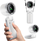 Portable Handheld Mini Fan, Black Foldable Turbo Fan with 3600mAh Battery, 50000RPM Speed