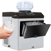 2 in 1 Ice Maker Machine with Cold Water Dispenser, 12pcs S/M/L Size Ice Cube ready in 10 Minutes,
