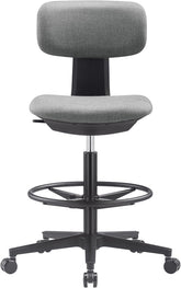 NAVO Pluto, High Office Chair, Ergonomic Drafting Chair (GREY BLACK)