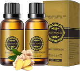 Natural Drainage Ginger Oil Essential Relax Massager Liquid 2Pcs