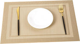 Simple PVC Dining Table Mat, Insulation Mat for Home, Restaurant, Hotel (10Pc Set)