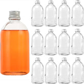 Willow - 12pcs empty juice bottle glass milk beverage bottle whiskey bottle vodka bottle party drink shop (350ML)
