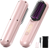 Rechargeable Mini Cordless Straightener, Portable Heated Brush