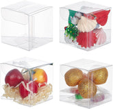 Willow 60 Pack Clear Plastic Boxes Transparent Party Favor Boxes - 2" X 2" X 2" - For Wedding/Party/Packaging 2x2x2" 60 Pack - 2x2x2"