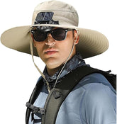 Wide Brim Solar Fan Outdoor Fishing Hat-Solar & Usb Charging,Cooling Hats with Fan