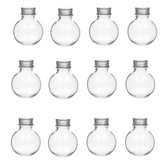 Willow Transparent Mini Bulb Shaped Bottle with aluminium Screw Cap 50ml (24Pc Pack)