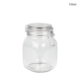 Willow Clip Top Glass Jars Perfect for Dry Food, Coffee Beans & Tea Bags 750ML (24Pc/Ctn)
