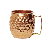 Pure Solid Copper Mugs with Diamond Look 16 oz - Olmecs