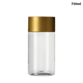 Willow Clear PET Plastic Packing Tube Bottle for Biscuits Cookies Spice & Nuts (750ML) 144 Pcs / Carton