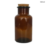Willow 500ml Amber Glass Apothecary Bottles and Jars with Cork (48 Pcs Pack)