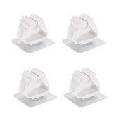 Powerful Wall Mounted Mop Holder Household Non-marking Mop Holder White, 4pc