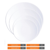 Olmecs Pizza Plate White 14Inches (12 Pc Pack)