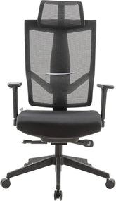 NAVO AERO, Premium Ergonomic Fabric Office Chair (PURE BLACK)
